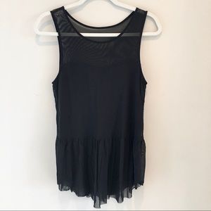 Kimchi Blue Urban Outfitters Black Ruffle Tank